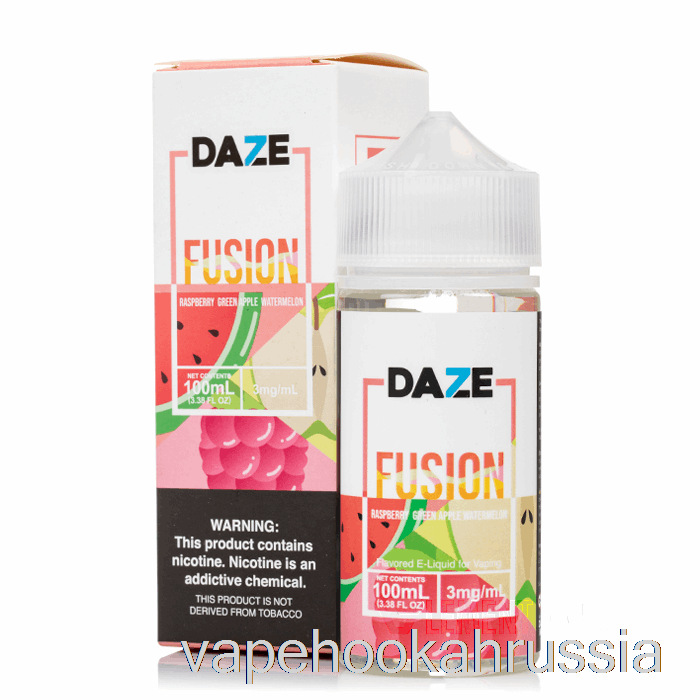 Vape Russia малина зеленое яблоко арбуз - 7 Daze Fusion - 100мл 6мг